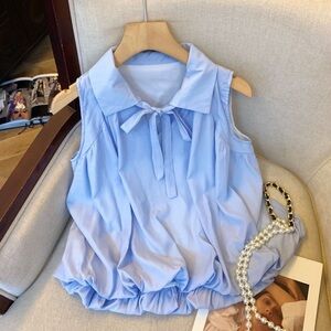 Sleeveless Light Blue Women's Top